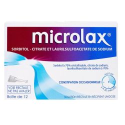 MICROLAX Solution rectale adulte 12 unidoses