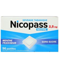 Pastilles à sucer 2,5mg menthe fraîcheur sans sucre 96